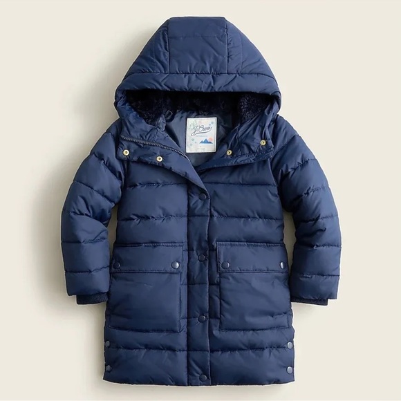 j.crew Girls' chateau puffer jacket with eco-friendly PrimaLof XXS and XS - Picture 1 of 6